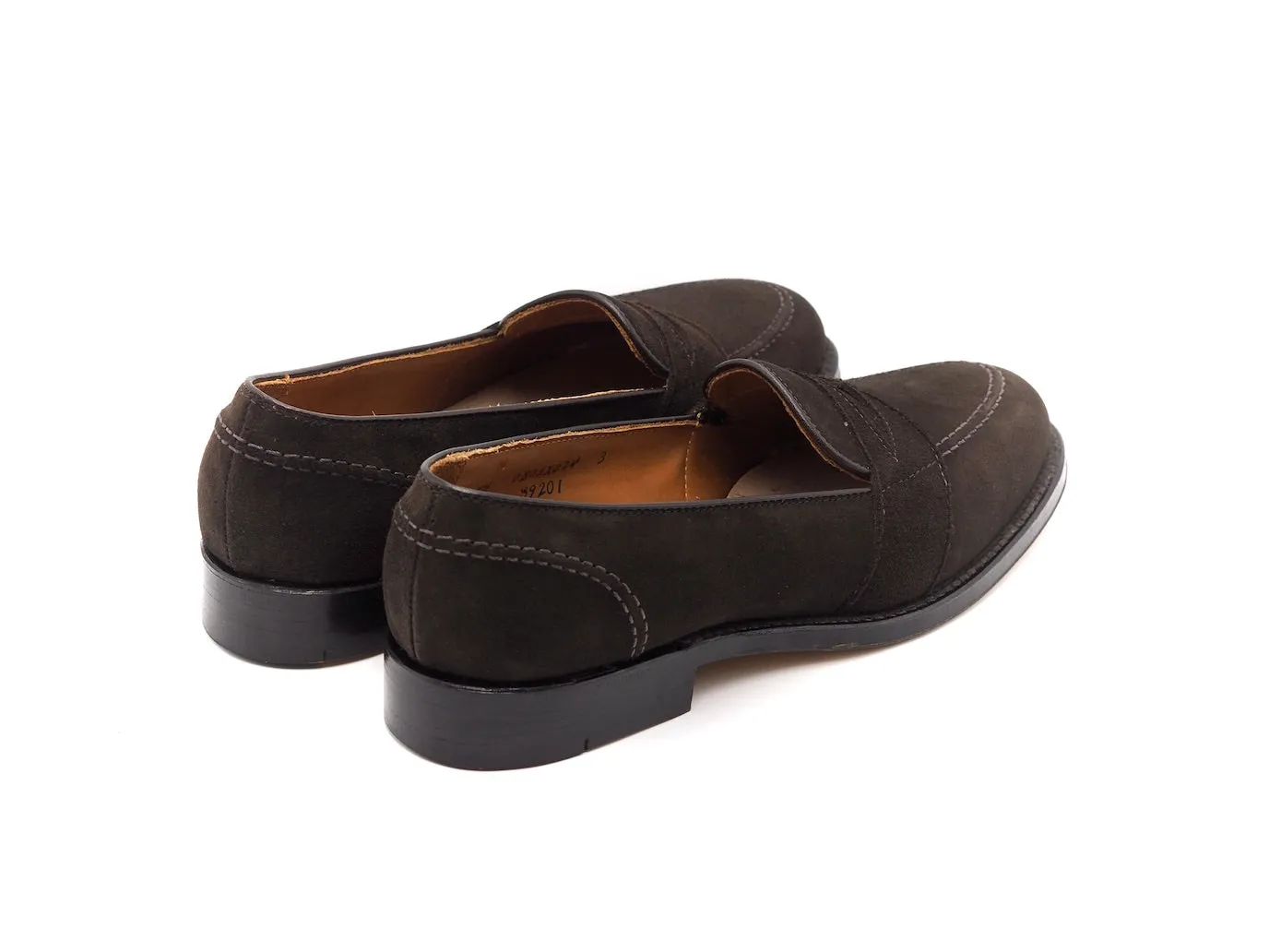 Full Strap Slip-On Dark Brown Suede C-width