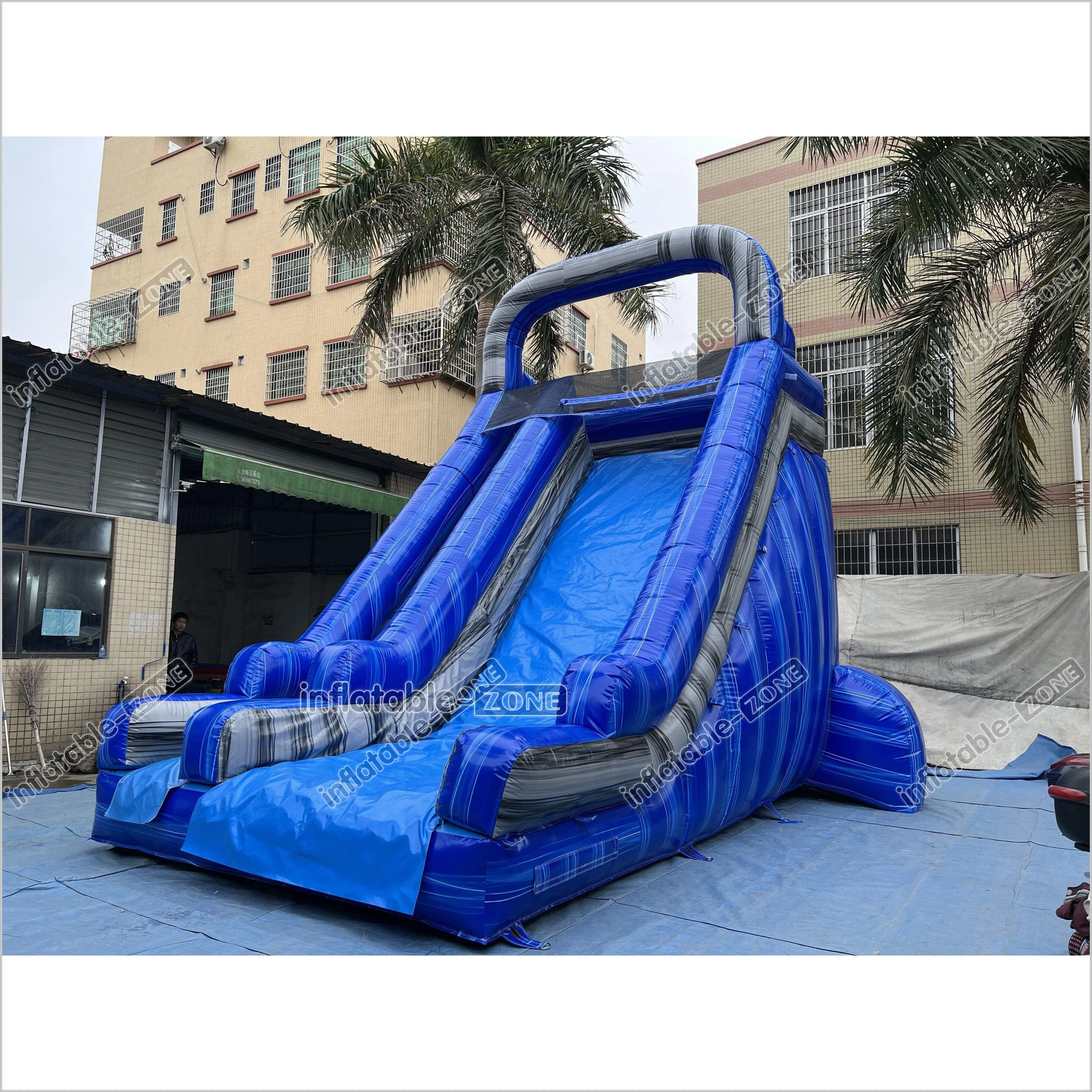 Fun Commercial Inflatable Slide Jumping Bouncer Marble For Outdoor Events And Parties