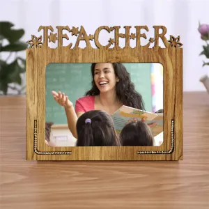 Generic Xpression Decor Decorative Teacher Hand Crafted Wooden Table Photo Frame 5x7, Multicolour, Medium