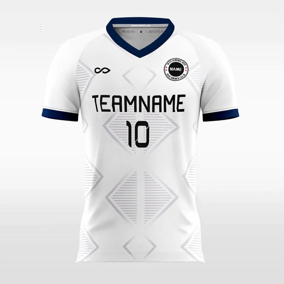 Geometric Figure - Custom Kids Soccer Jerseys White Design