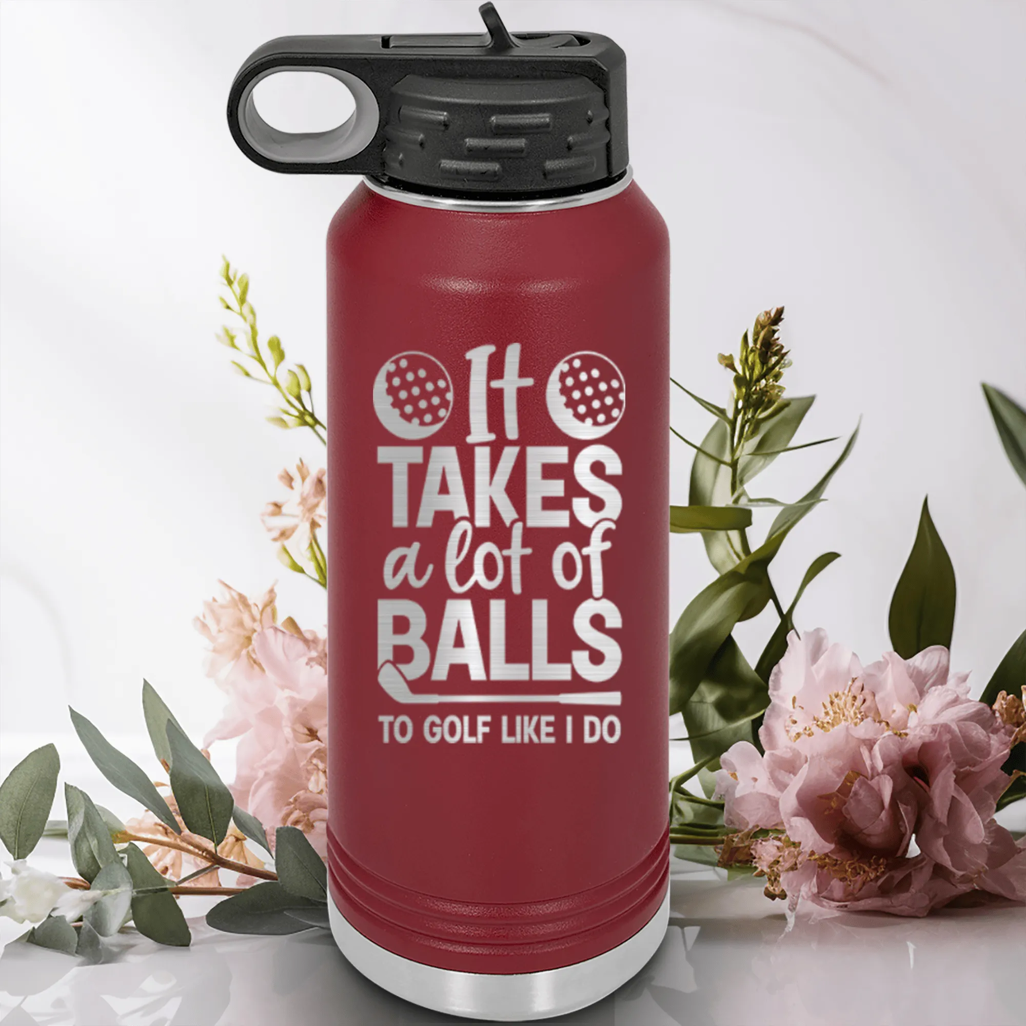 Golfing Takes Balls Water Bottle