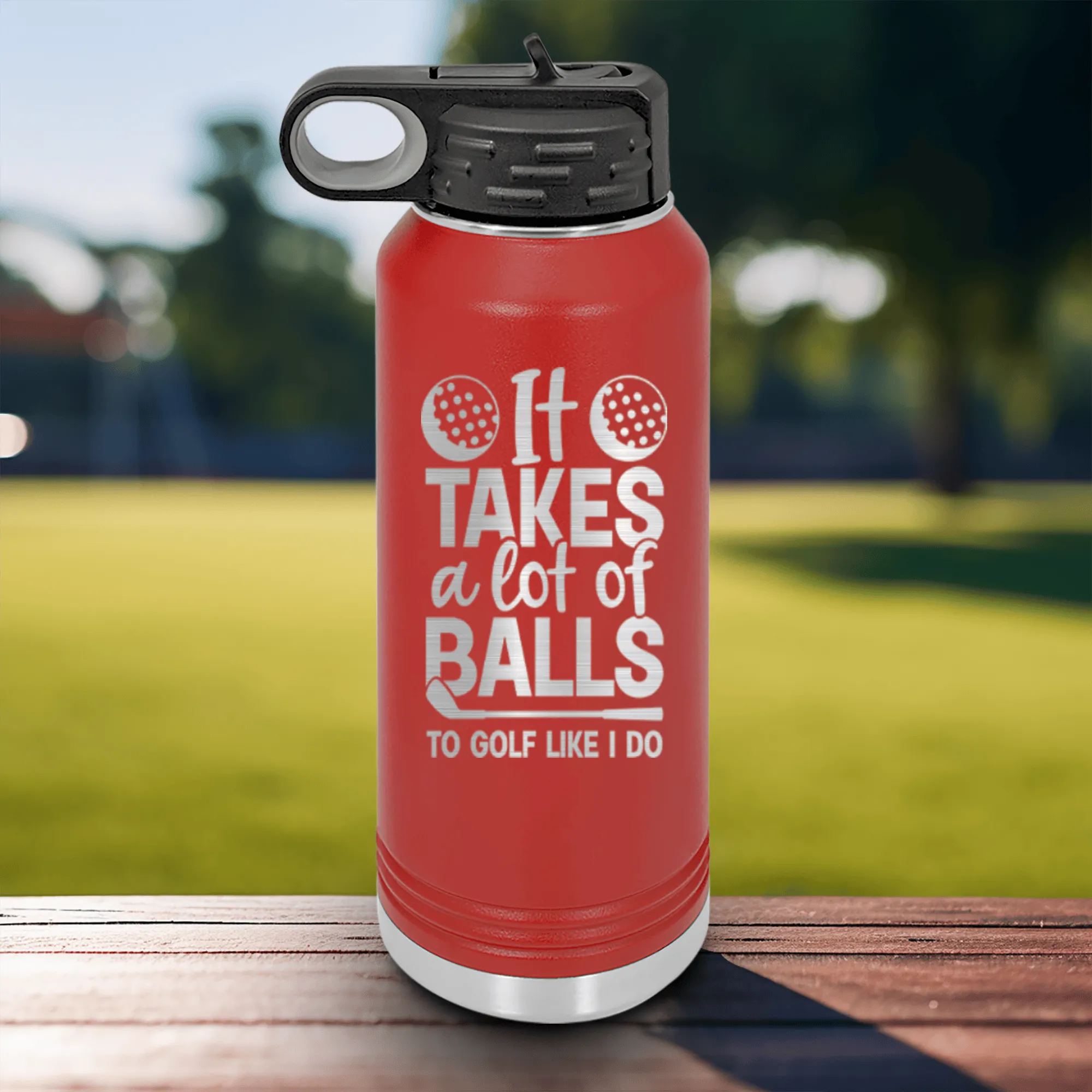 Golfing Takes Balls Water Bottle