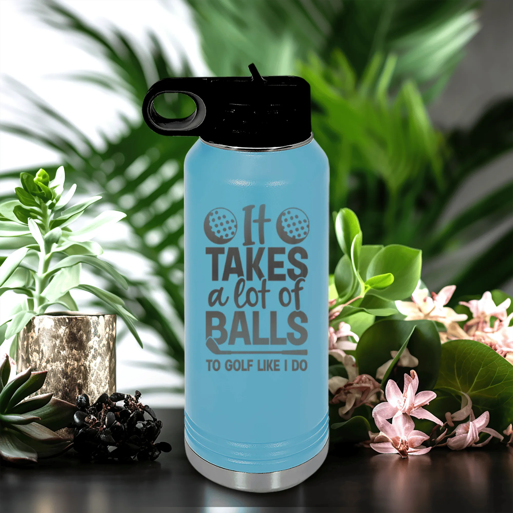 Golfing Takes Balls Water Bottle