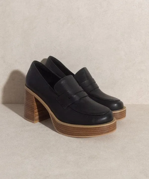 Hannah Platform Penny Loafers