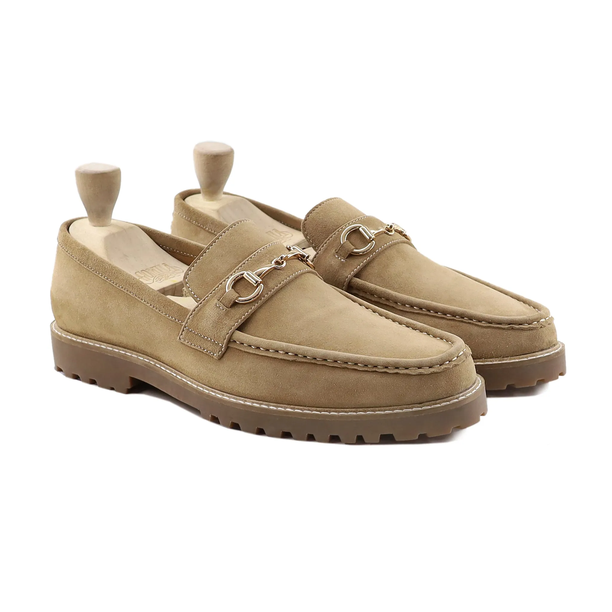 Huston - Men's Camel Kid Suede Loafer