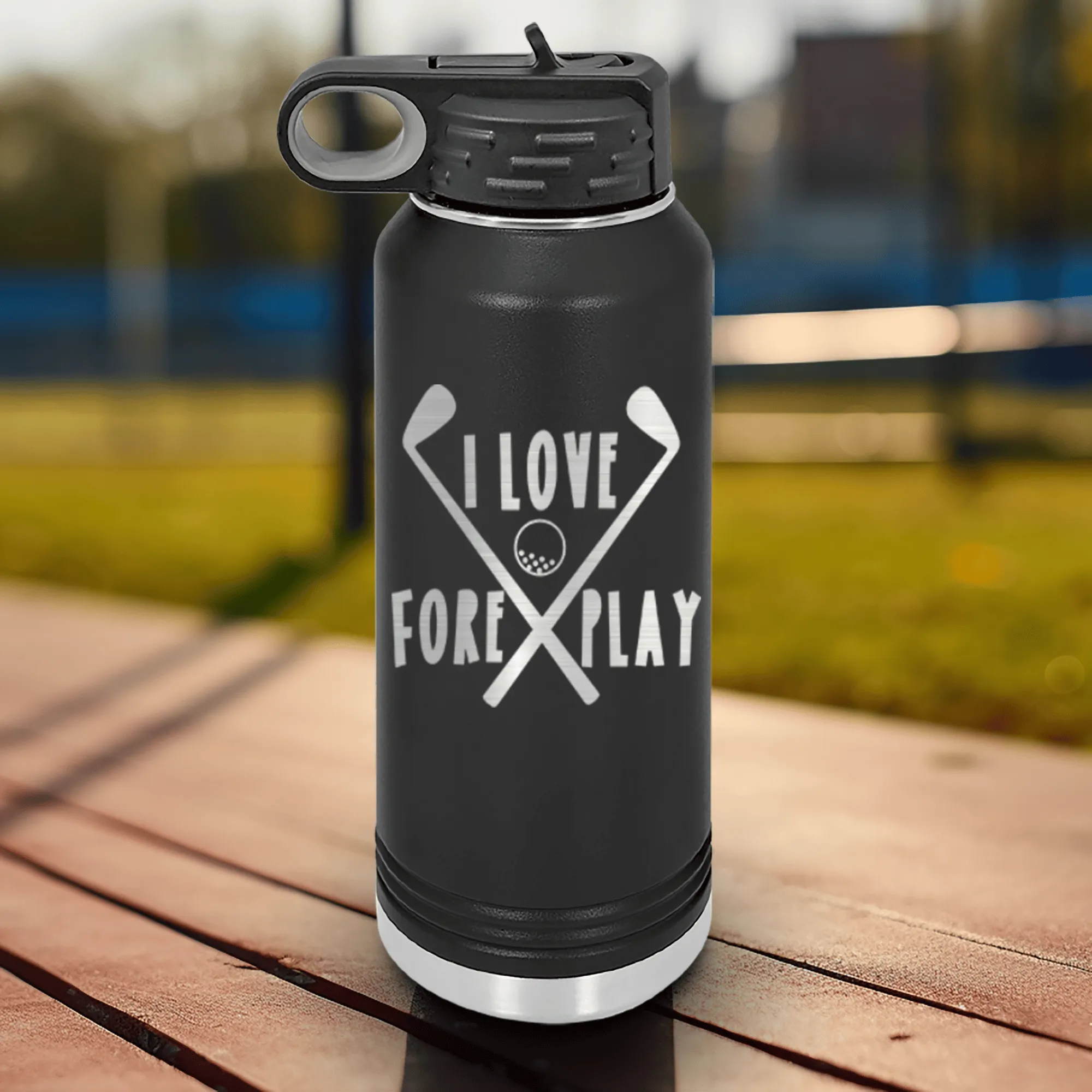 I Love Foreplay Water Bottle