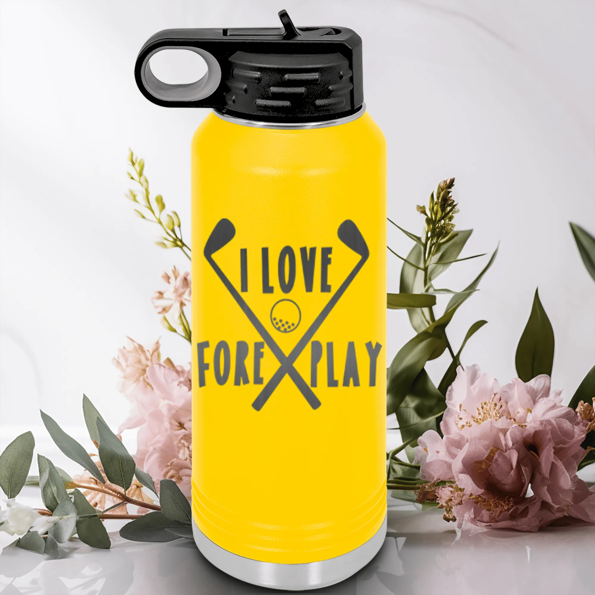 I Love Foreplay Water Bottle