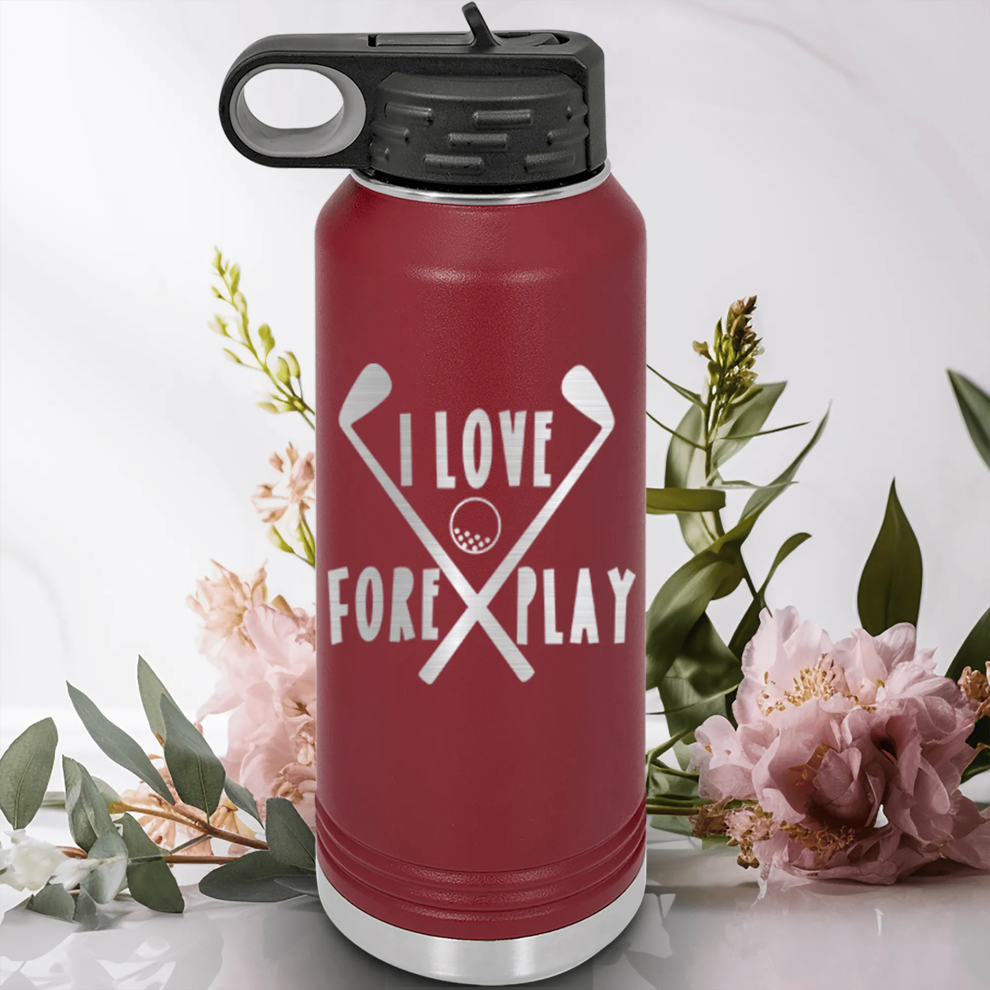 I Love Foreplay Water Bottle