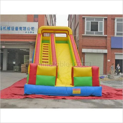 Inflatable Minons Slide,Orange Inflatable Slide,Curved Inflatable Slide