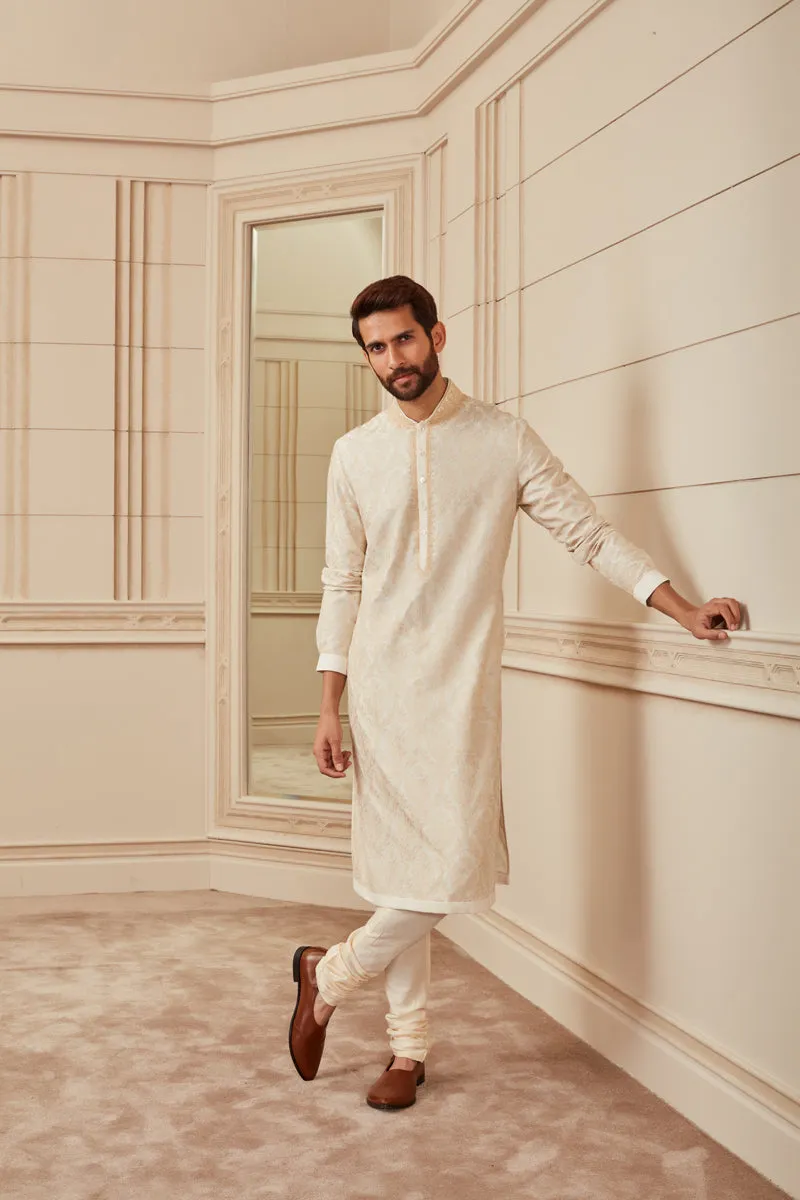 Ivory Embroidered Kurta Set