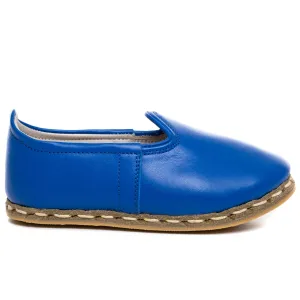 Kids Blue Leather Shoes