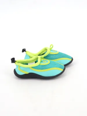 Kid's Girl Graphic Printed Water Shoes,Light Blue/Yellow