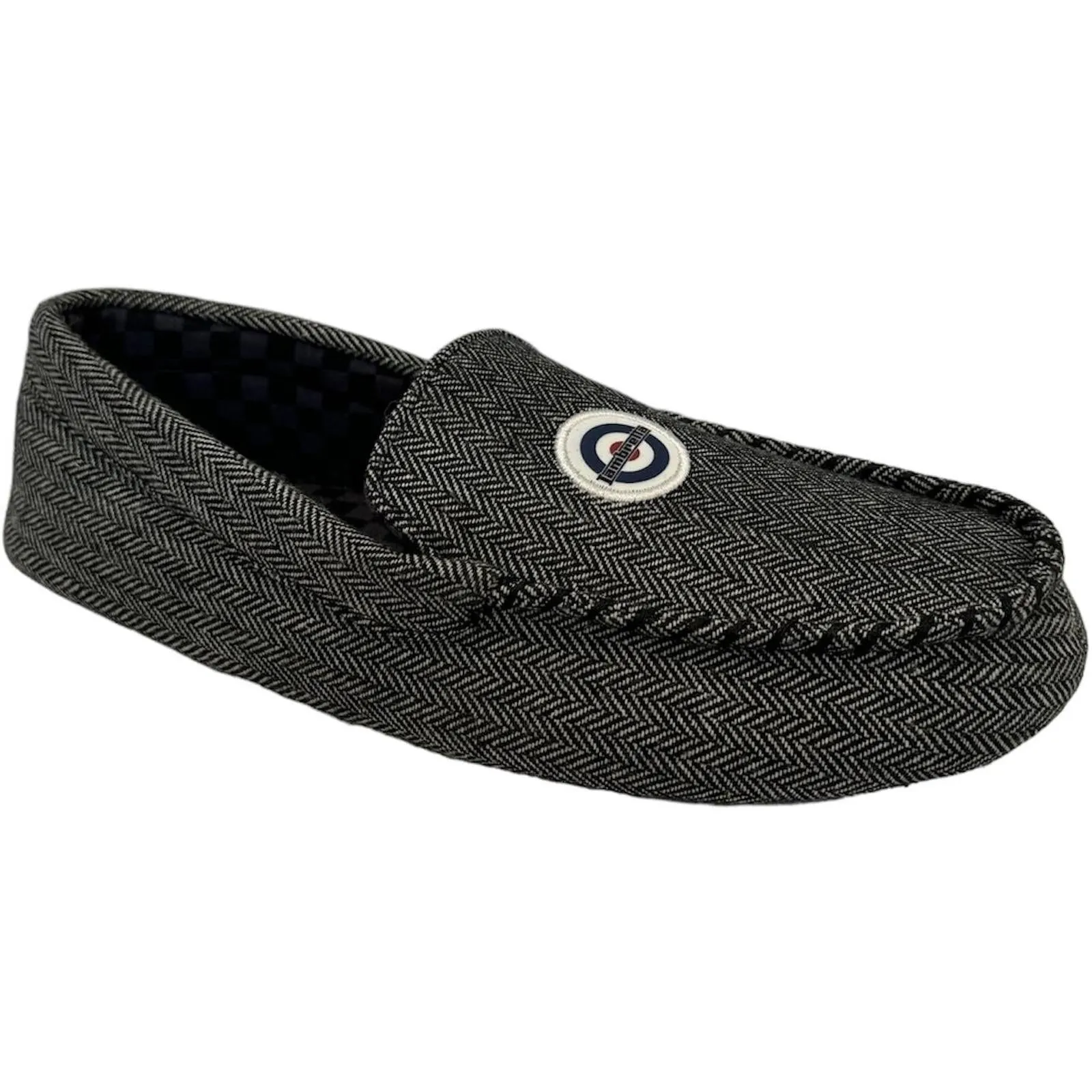 Lambretta Mens Bug Sherpa Lined Slip In Moccasins Slippers