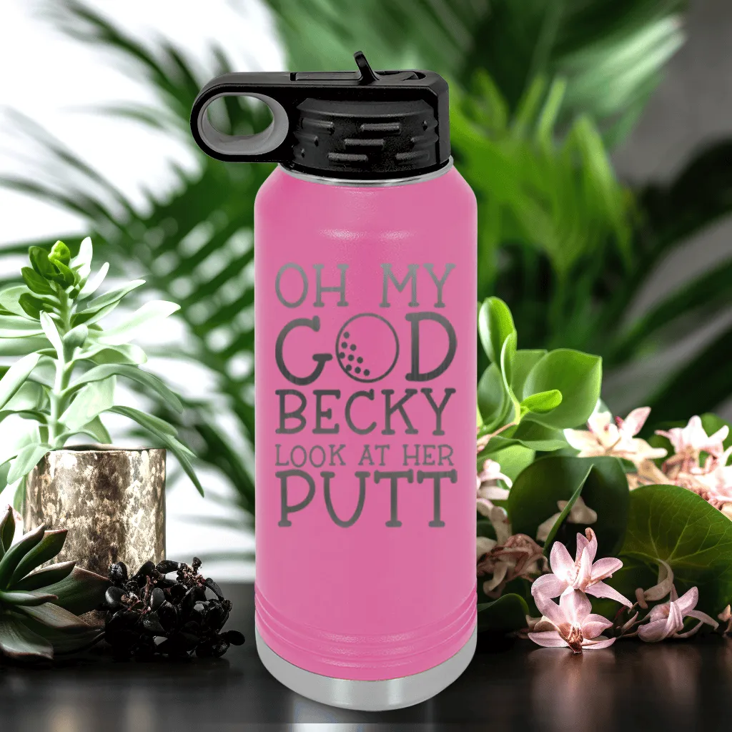 Look At Her Putt Water Bottle