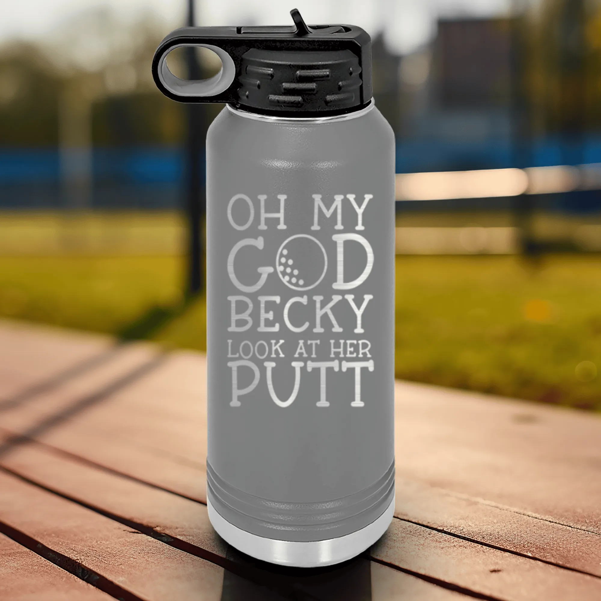 Look At Her Putt Water Bottle