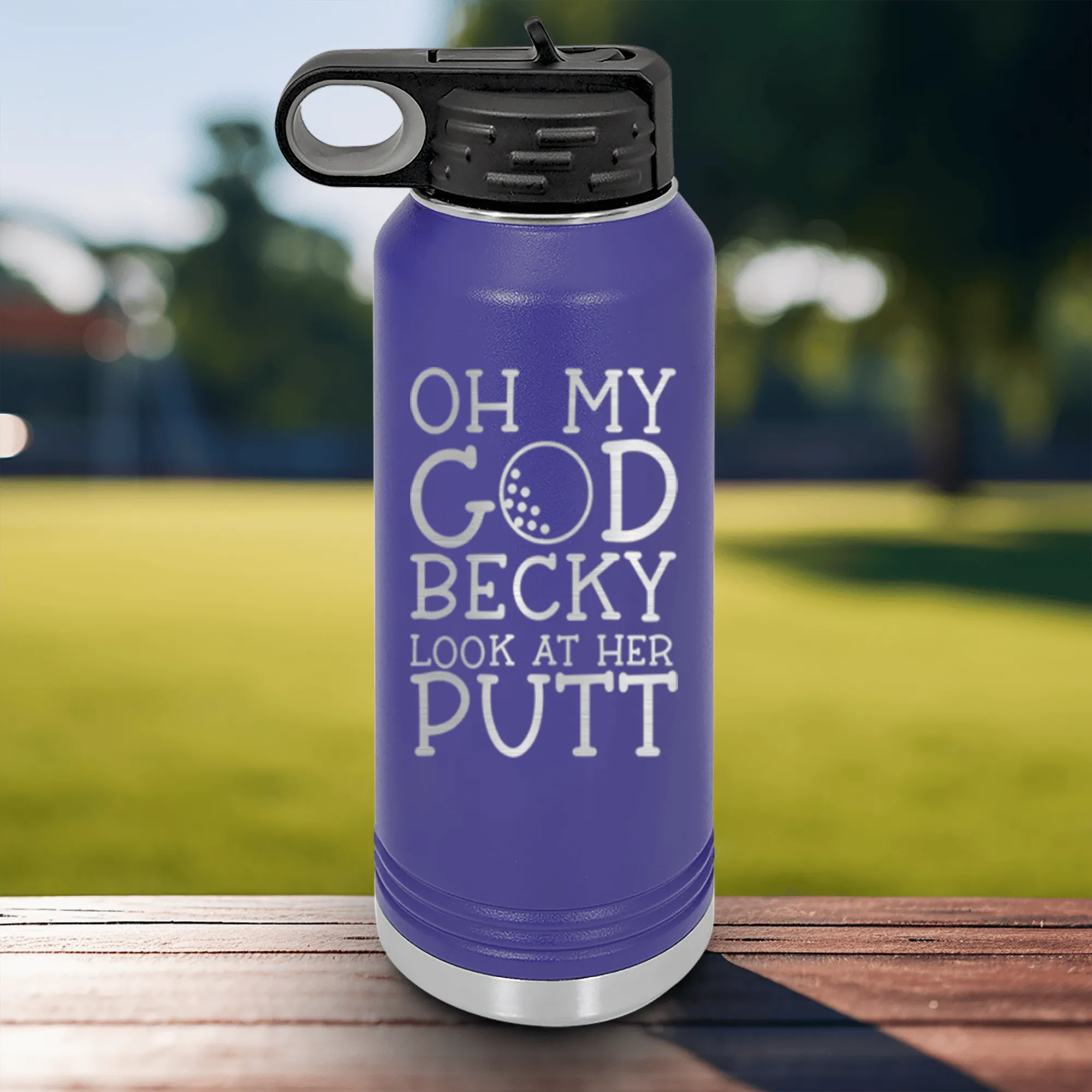 Look At Her Putt Water Bottle