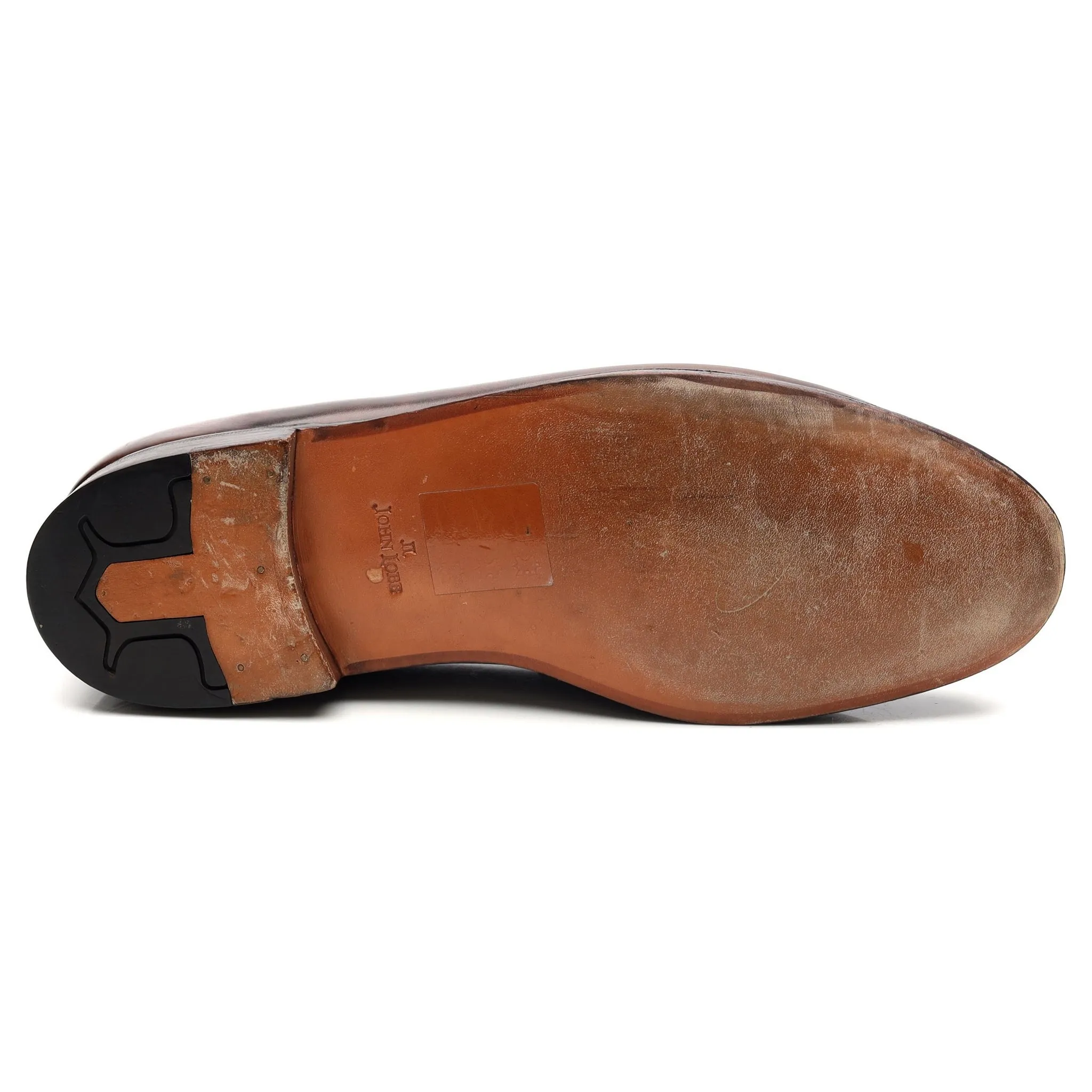 'Lopez' Dark Brown Museum Leather Loafers UK 8.5 E