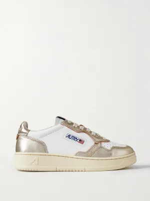 Medalist Low metallic leather sneakers