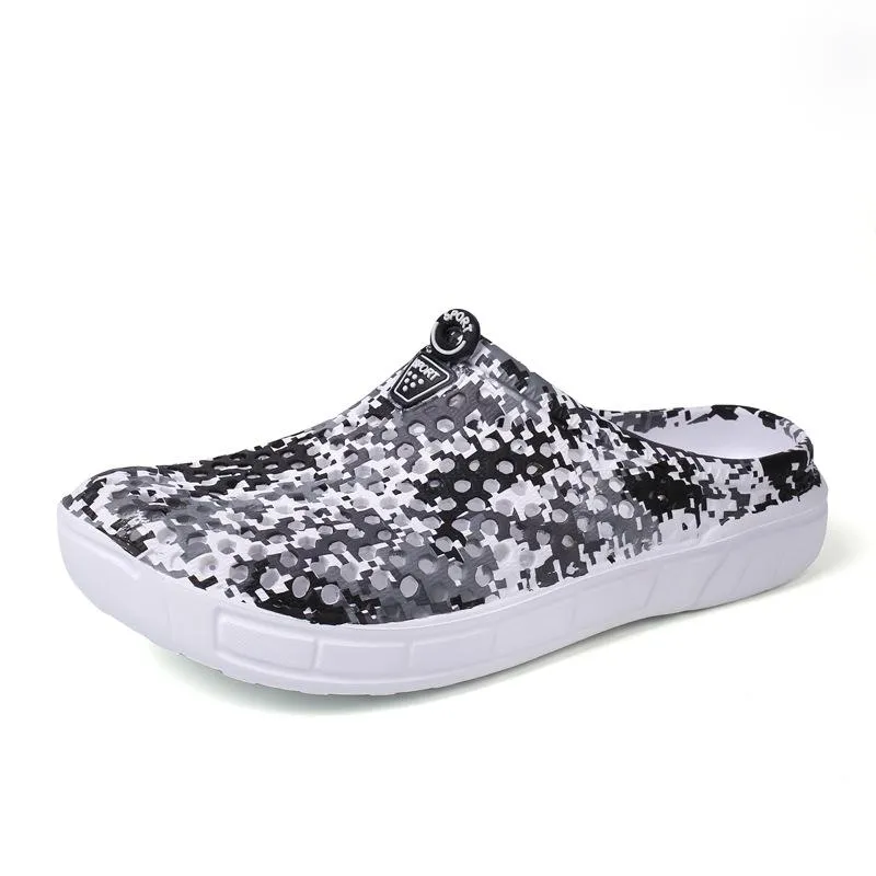 Men Camouflage Hole Water Beach Slide Sandals