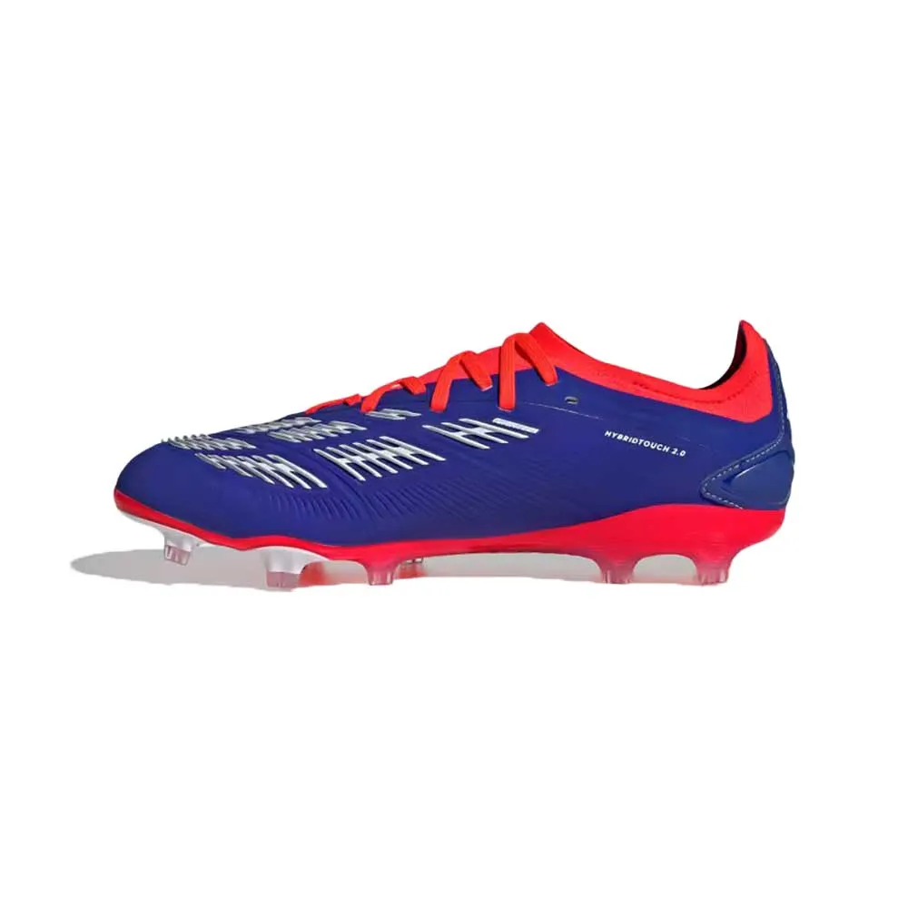 Men Predator Pro FG Soccer Cleats - Cloud White/Solar Red/Lucid Blue - Regular (D)