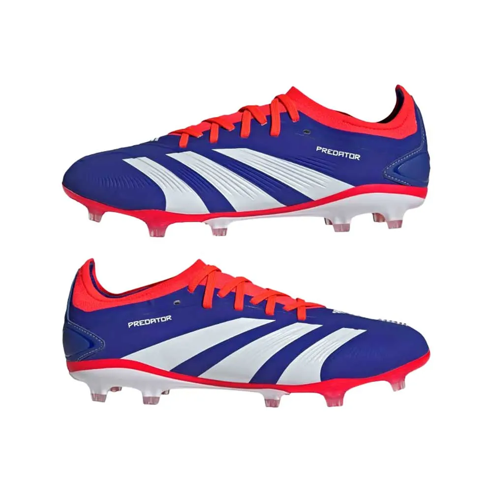 Men Predator Pro FG Soccer Cleats - Cloud White/Solar Red/Lucid Blue - Regular (D)