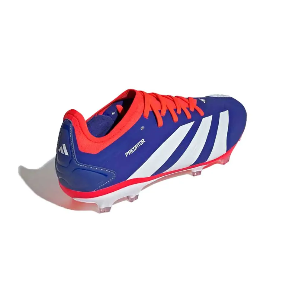 Men Predator Pro FG Soccer Cleats - Cloud White/Solar Red/Lucid Blue - Regular (D)