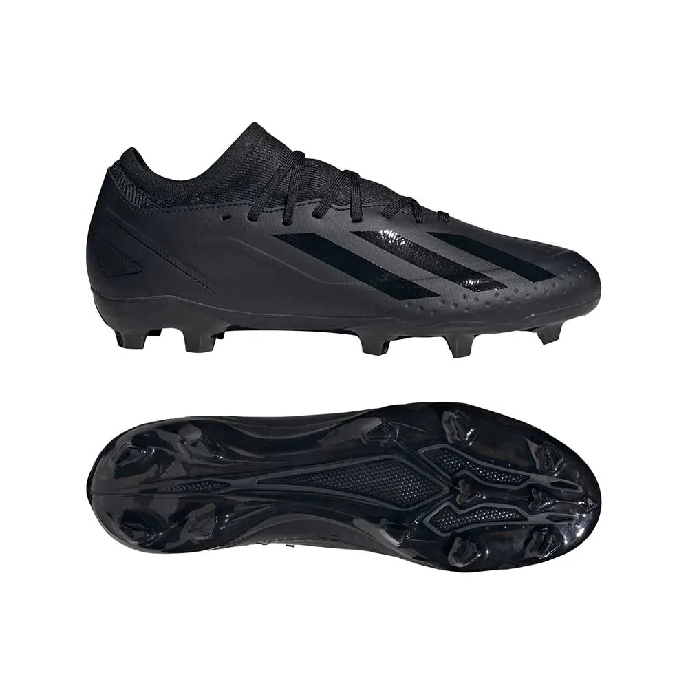 Men's X CRAZYFAST.3 FG Soccer Shoe - Core Black,Core Black,Core Black - Regular (D)