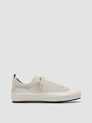 MES 009 - White Leather and Suede Low Top Sneakers