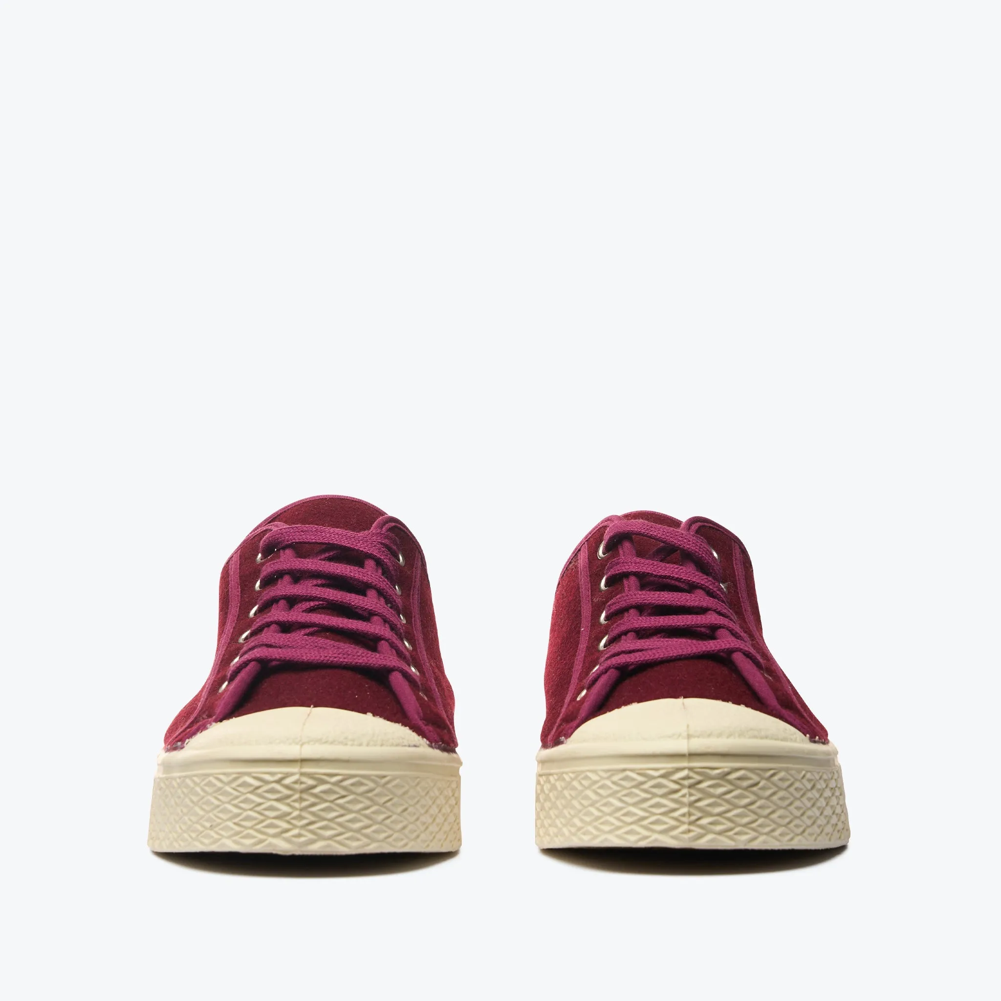 MILITARY FELT LOW TOP - BORDEAUX