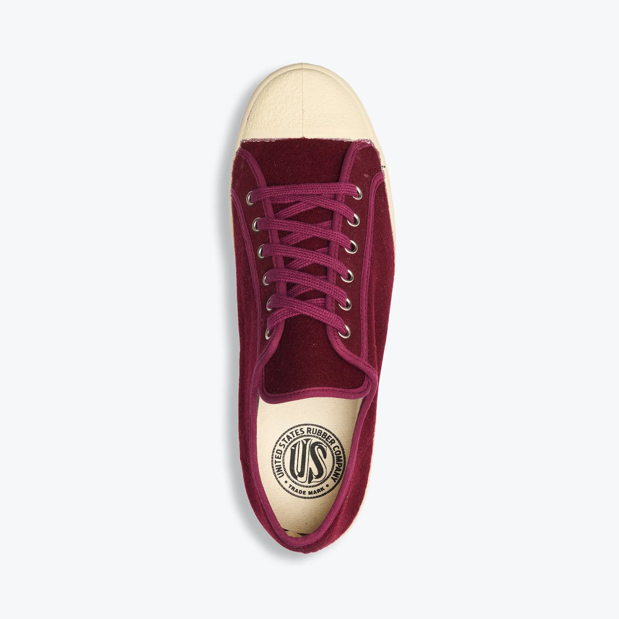 MILITARY FELT LOW TOP - BORDEAUX