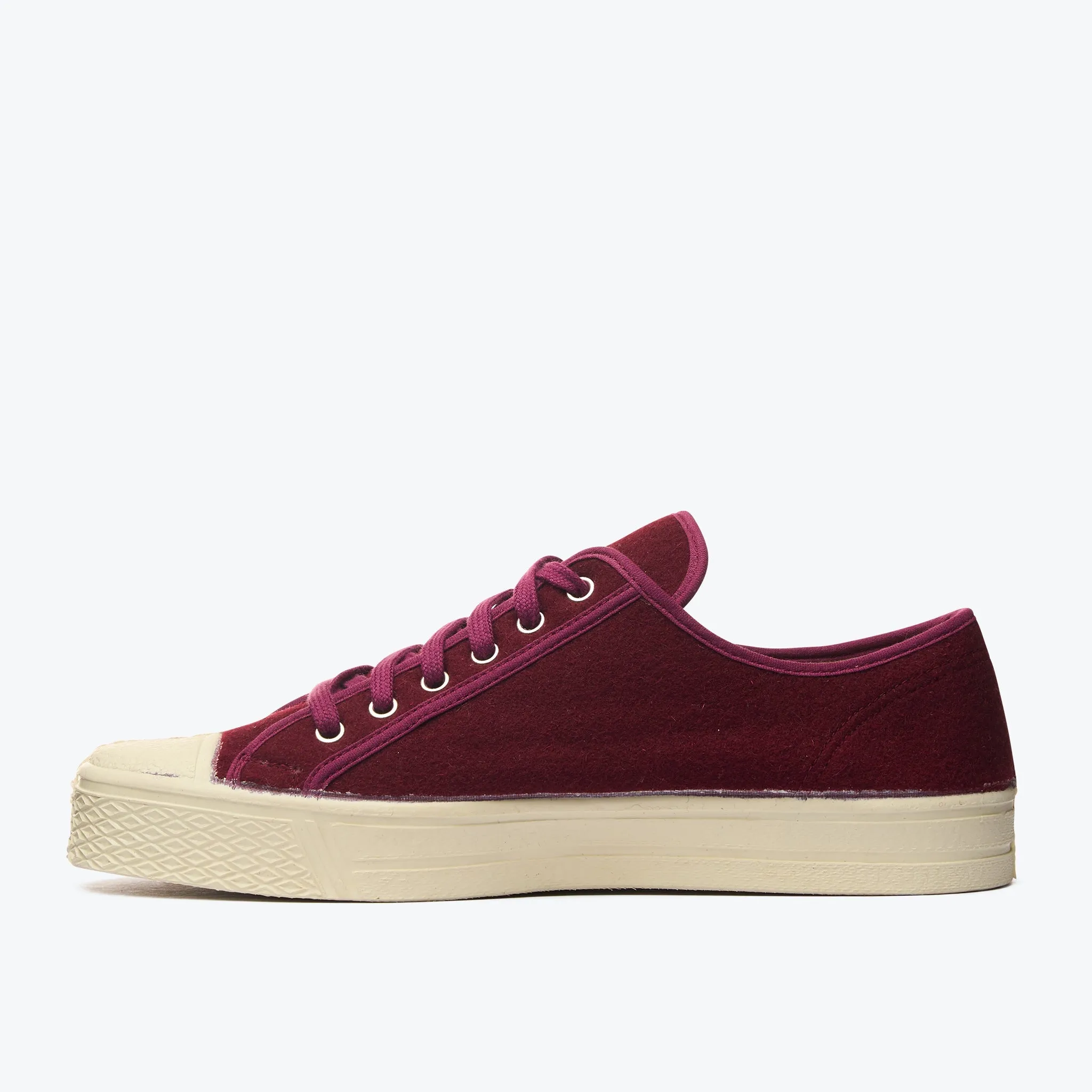 MILITARY FELT LOW TOP - BORDEAUX