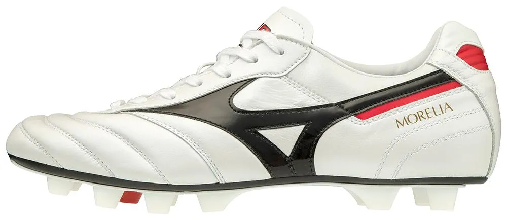 Mizuno Morelia II Made in Japan FG Firm Ground Pearl/Black/Red