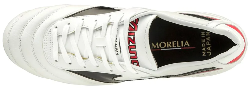 Mizuno Morelia II Made in Japan FG Firm Ground Pearl/Black/Red