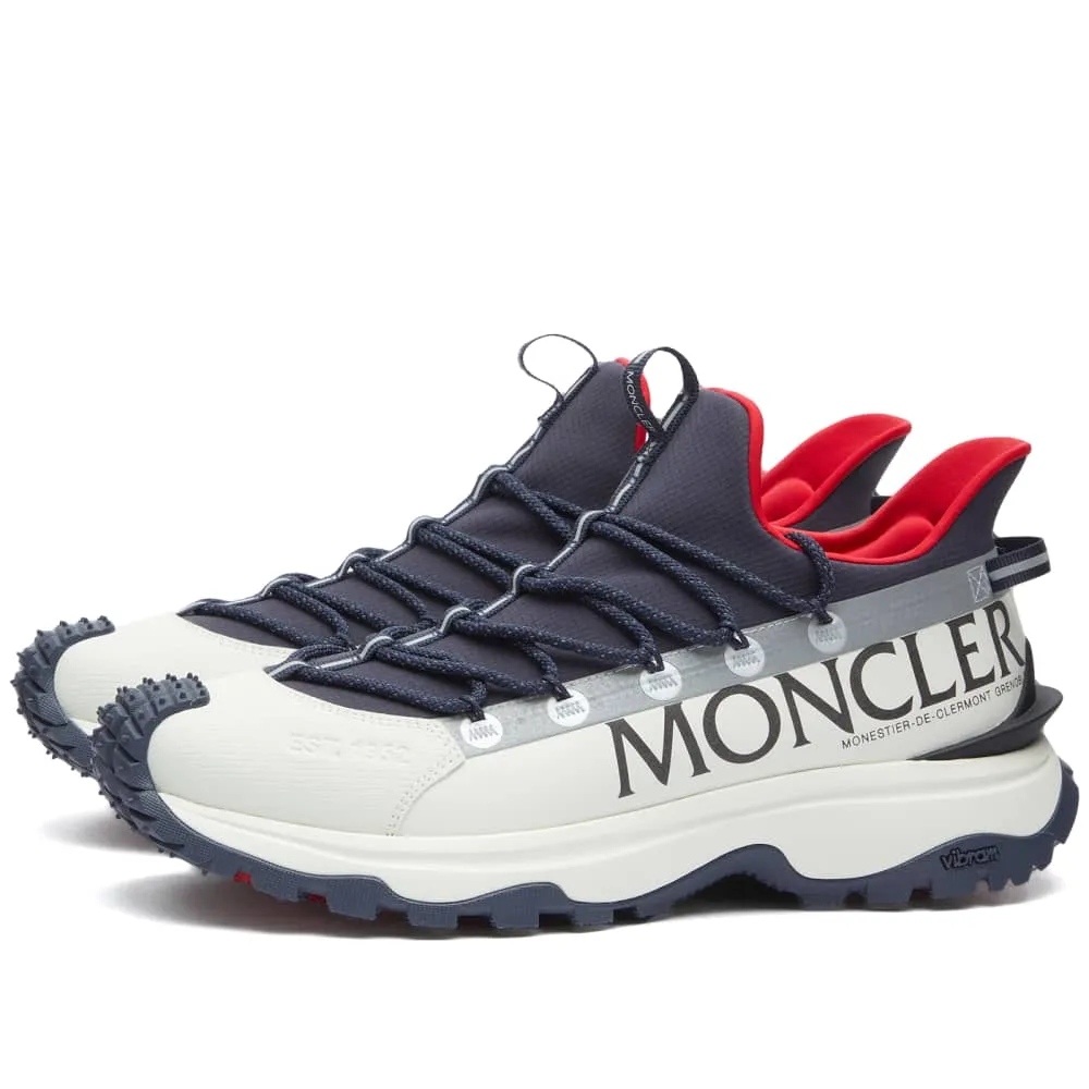 Moncler Trailgrip Lite 2 Low Top Sneakers, White/Red