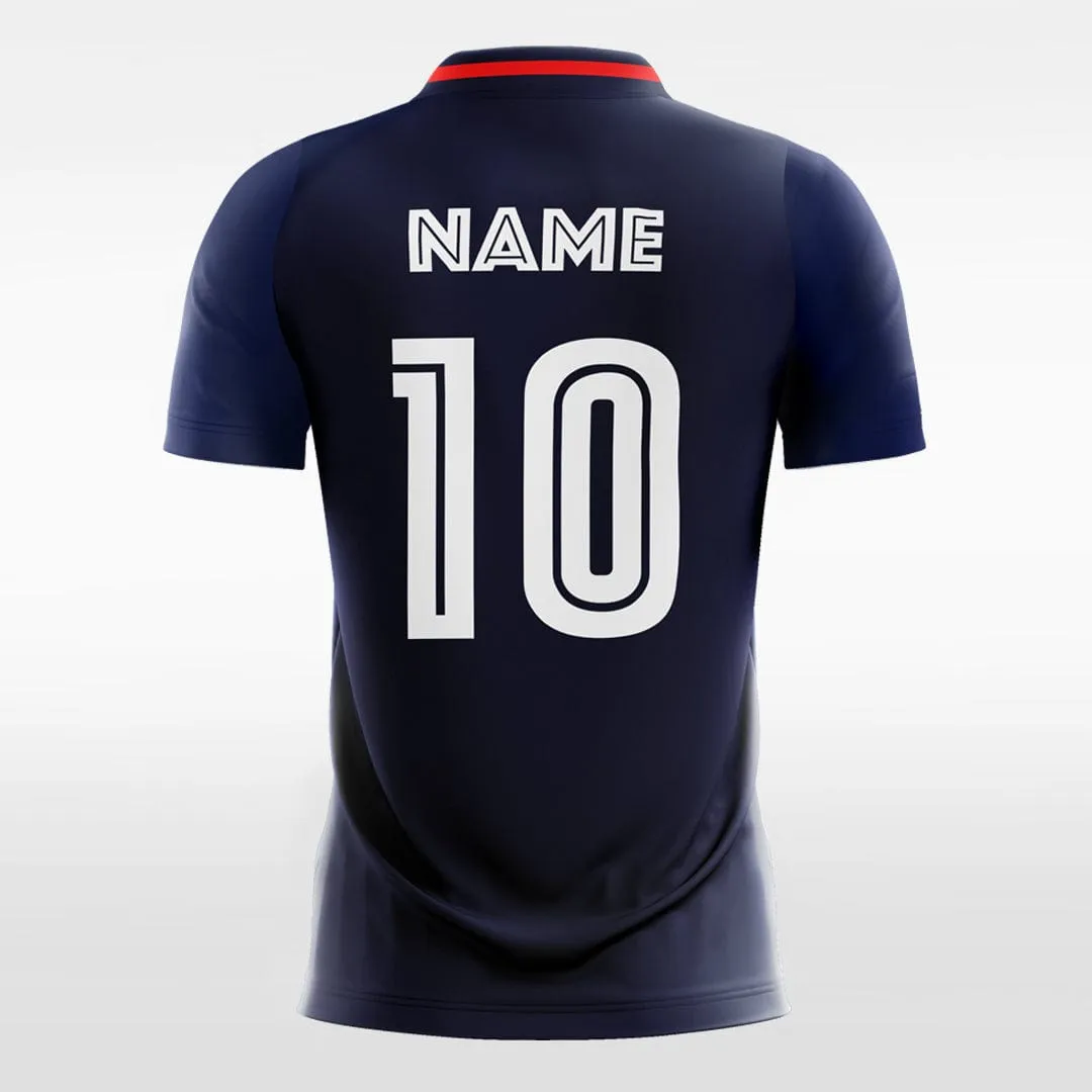 Navy Blue Stripe - Custom Kids Soccer Jerseys Design Retro