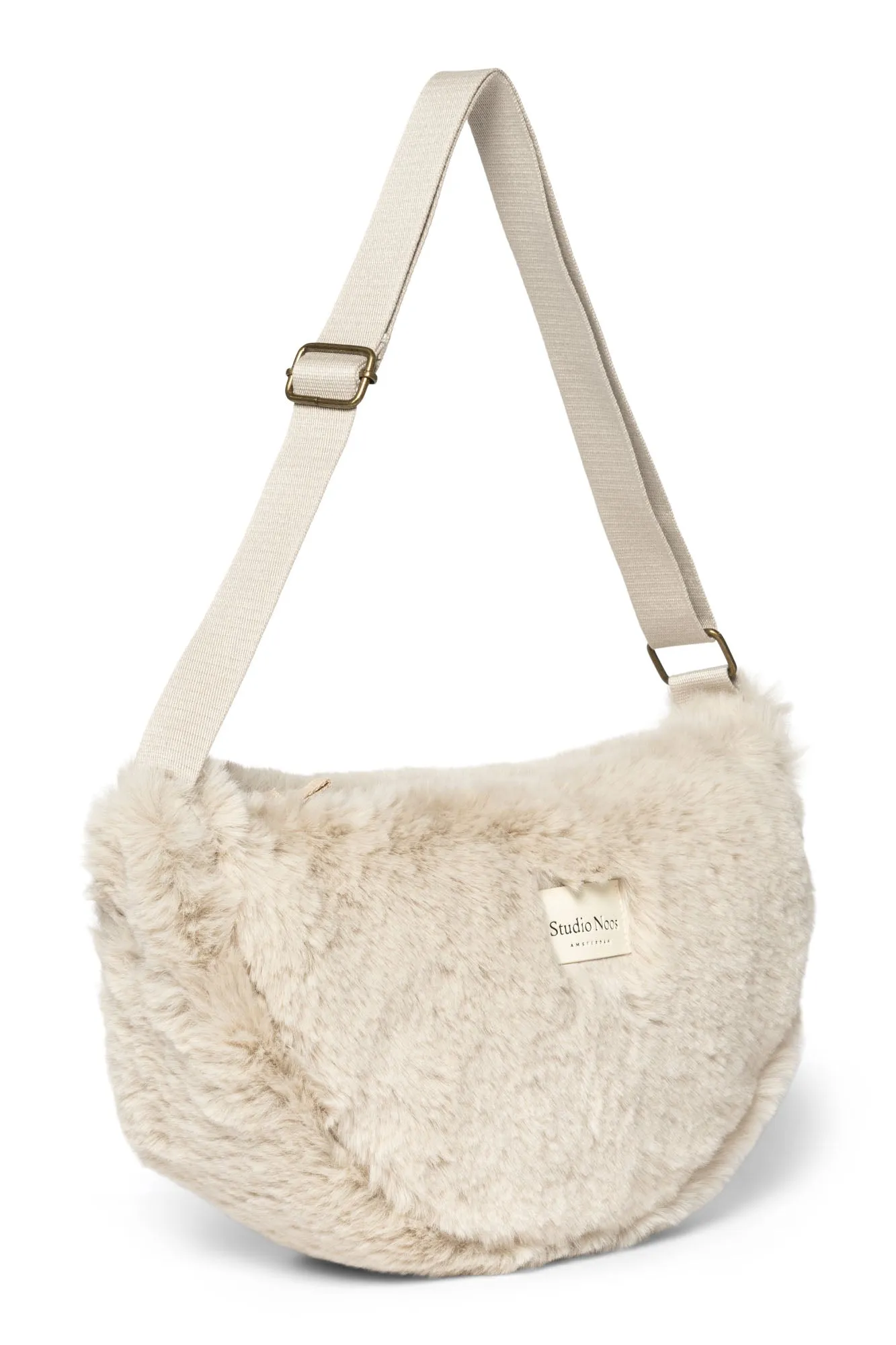 Neutral Faux Fur Adult Fanny Pack