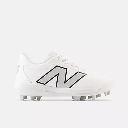 New Balance 4040v7 Youth Molded Cleat - White