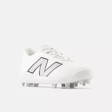 New Balance 4040v7 Youth Molded Cleat - White