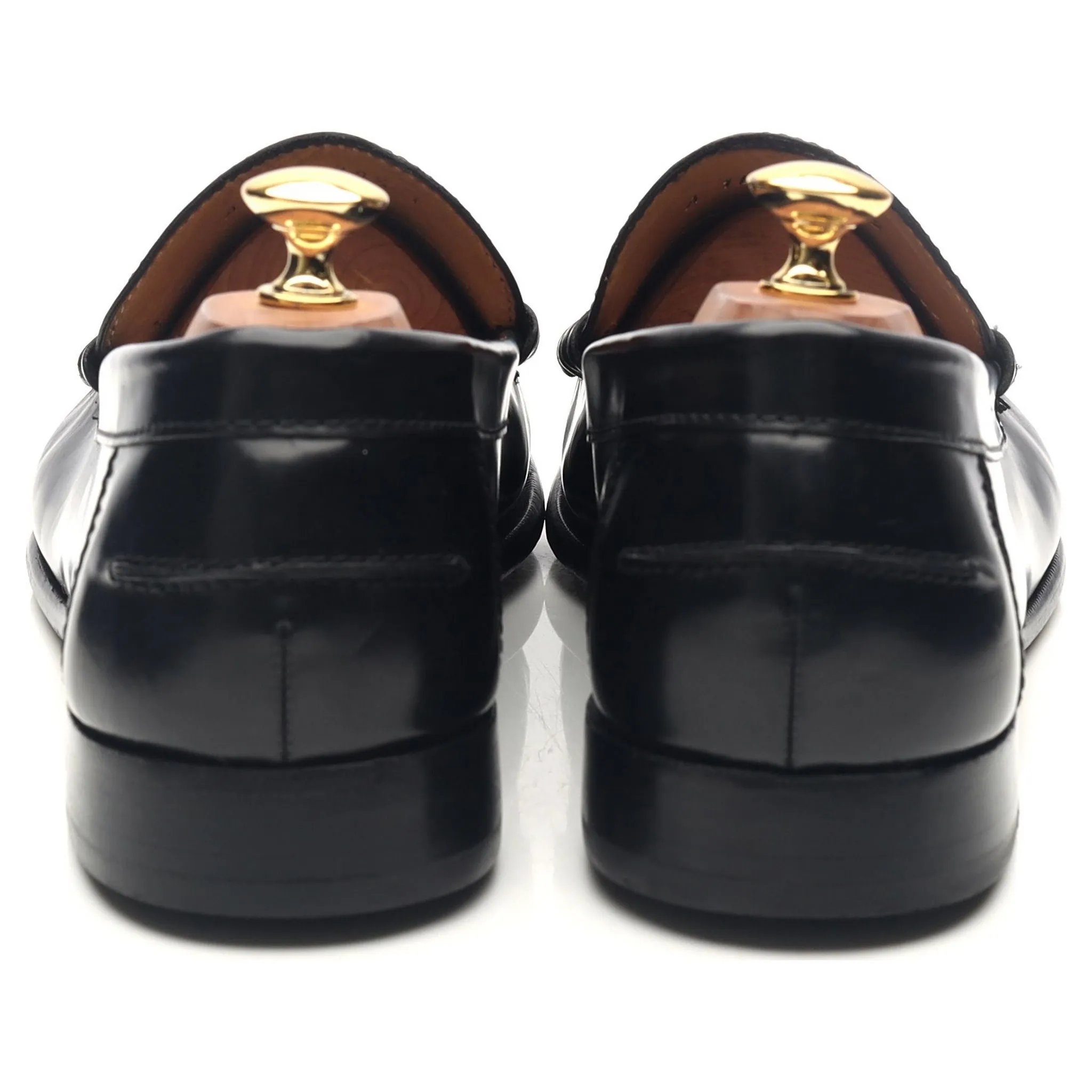 'Newington' Black Leather Loafers UK 10.5 F