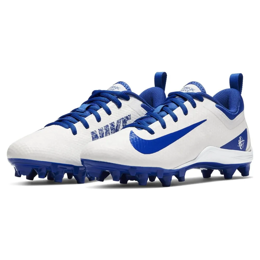 Nike Alpha Huarache 7 GS Youth White/Royal Blue Lacrosse Cleats