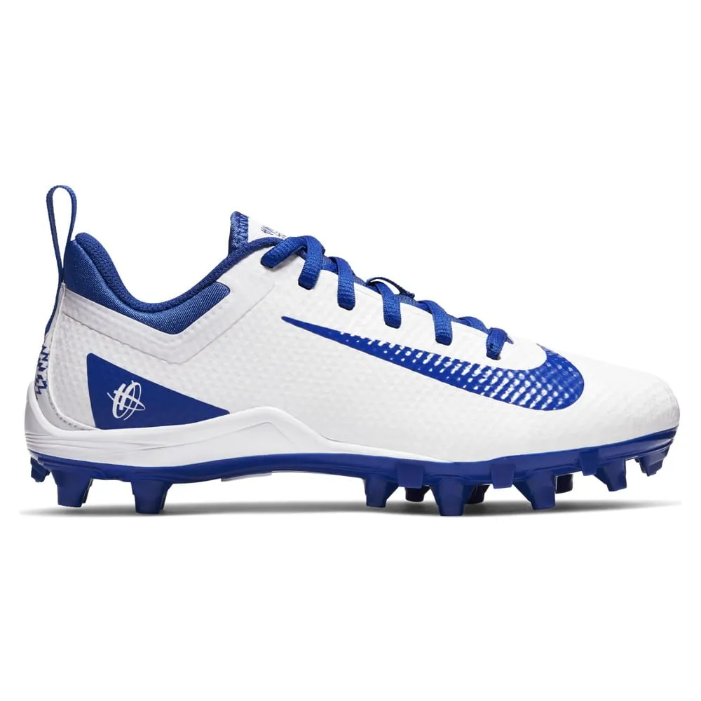 Nike Alpha Huarache 7 GS Youth White/Royal Blue Lacrosse Cleats