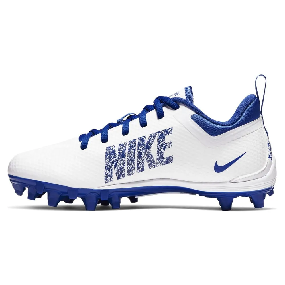 Nike Alpha Huarache 7 GS Youth White/Royal Blue Lacrosse Cleats