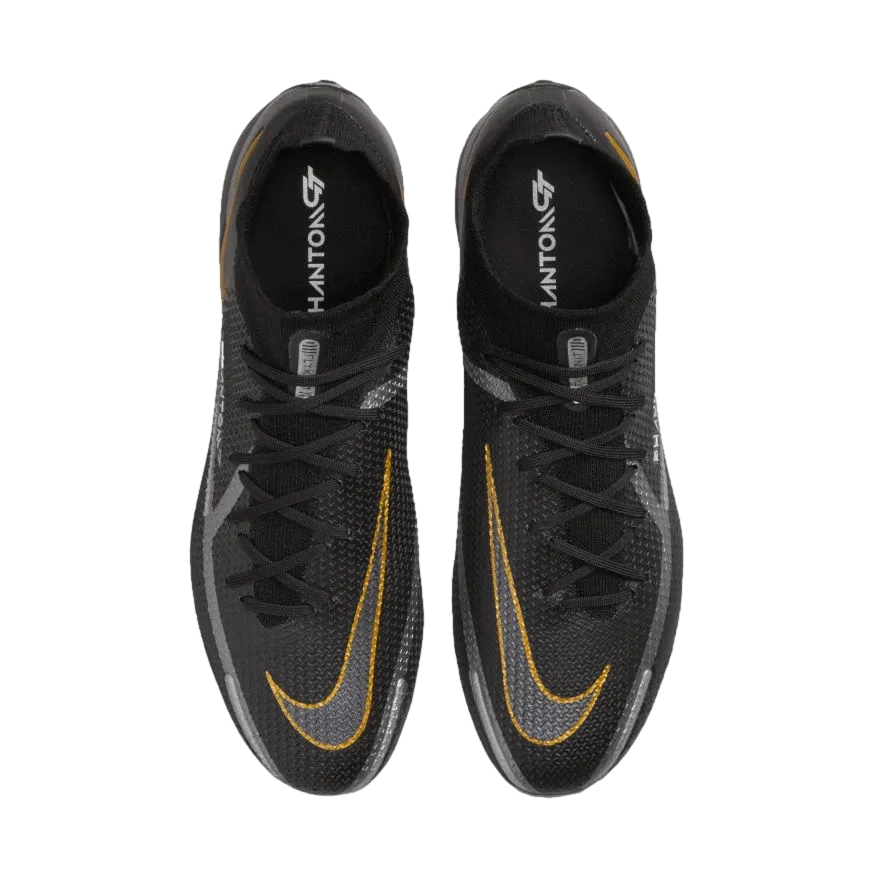 (NIKE-CZ9889-007) Nike Phantom GT2 Dynamic Fit Elite Firm Ground Cleats [BLACK]