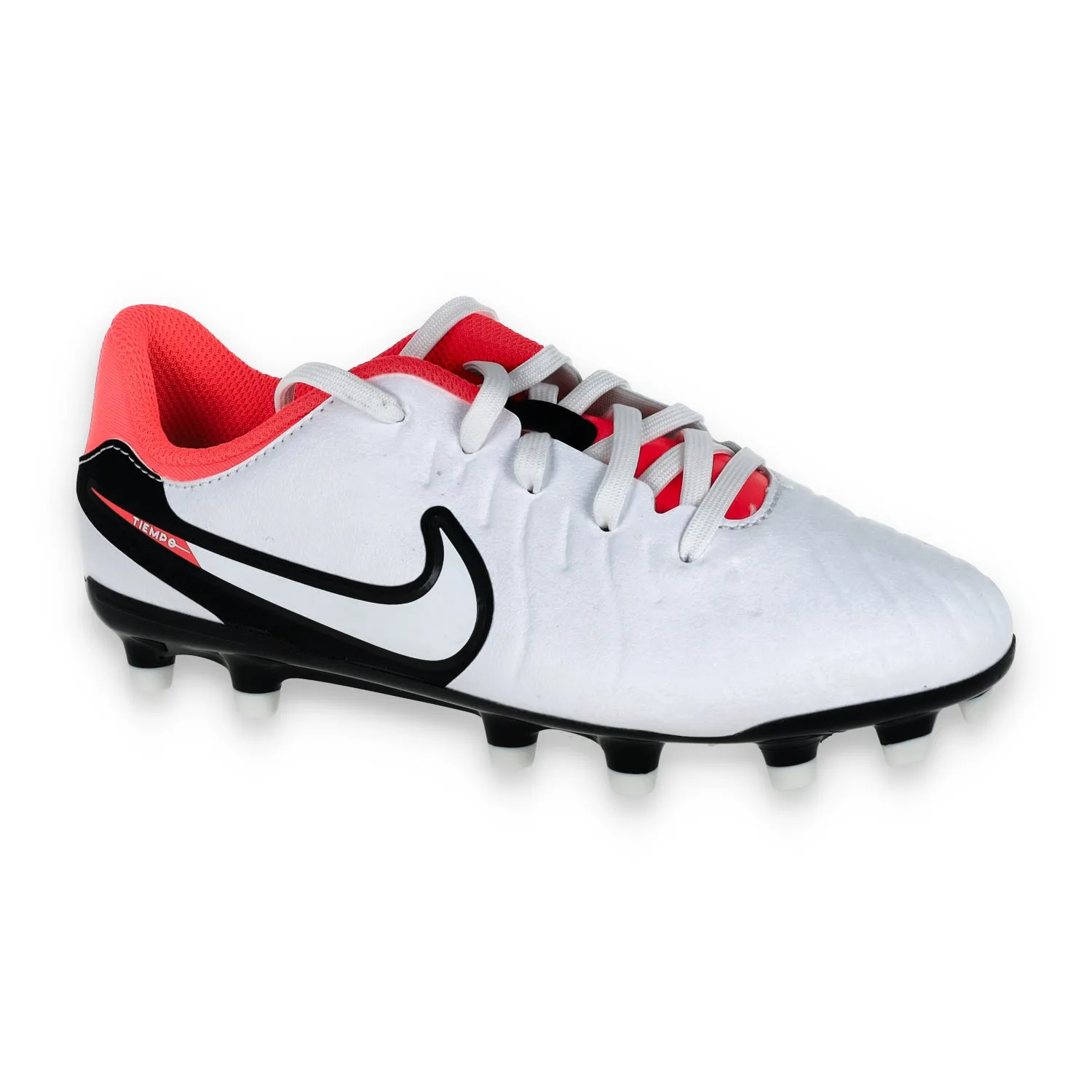 Nike Jr. Tiempo Legend 10 Academy FG-White/Black-Bright Crimson