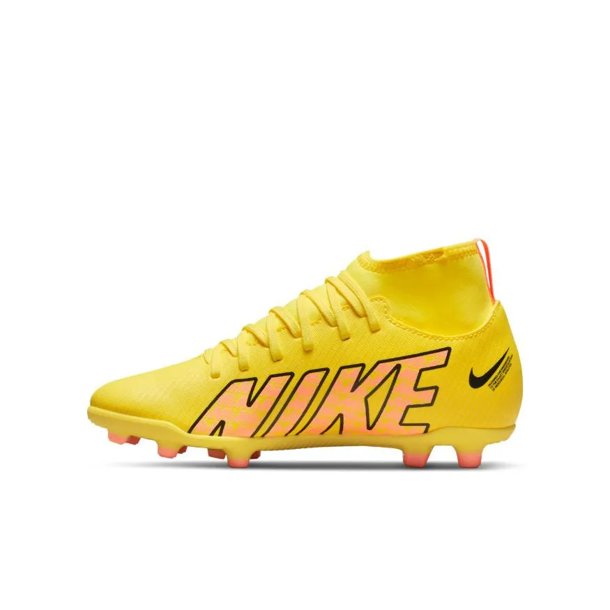 Nike Junior Mercurial Superfly 9 Club FG - Yellow Strike/Sunset Glow