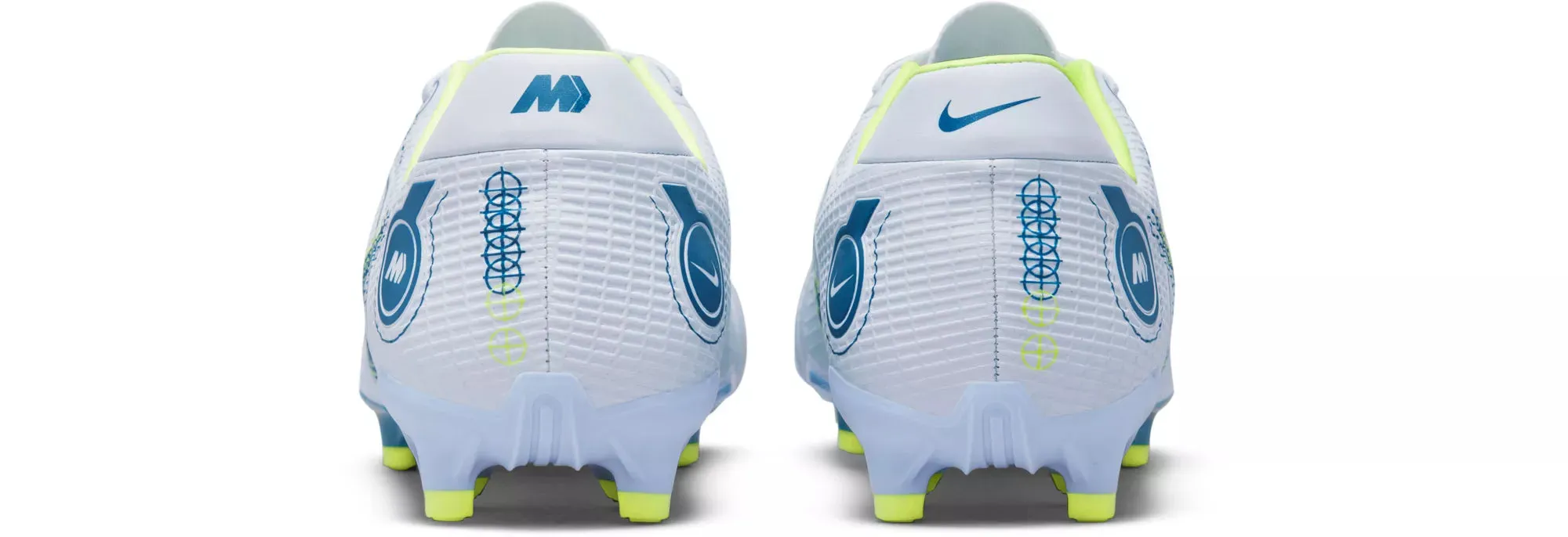 Nike Junior Mercurial Vapor 14 Academy FG/MG Soccer Cleats - Grey/Blackened Blue/Light Marine/Laser Blue/Volt