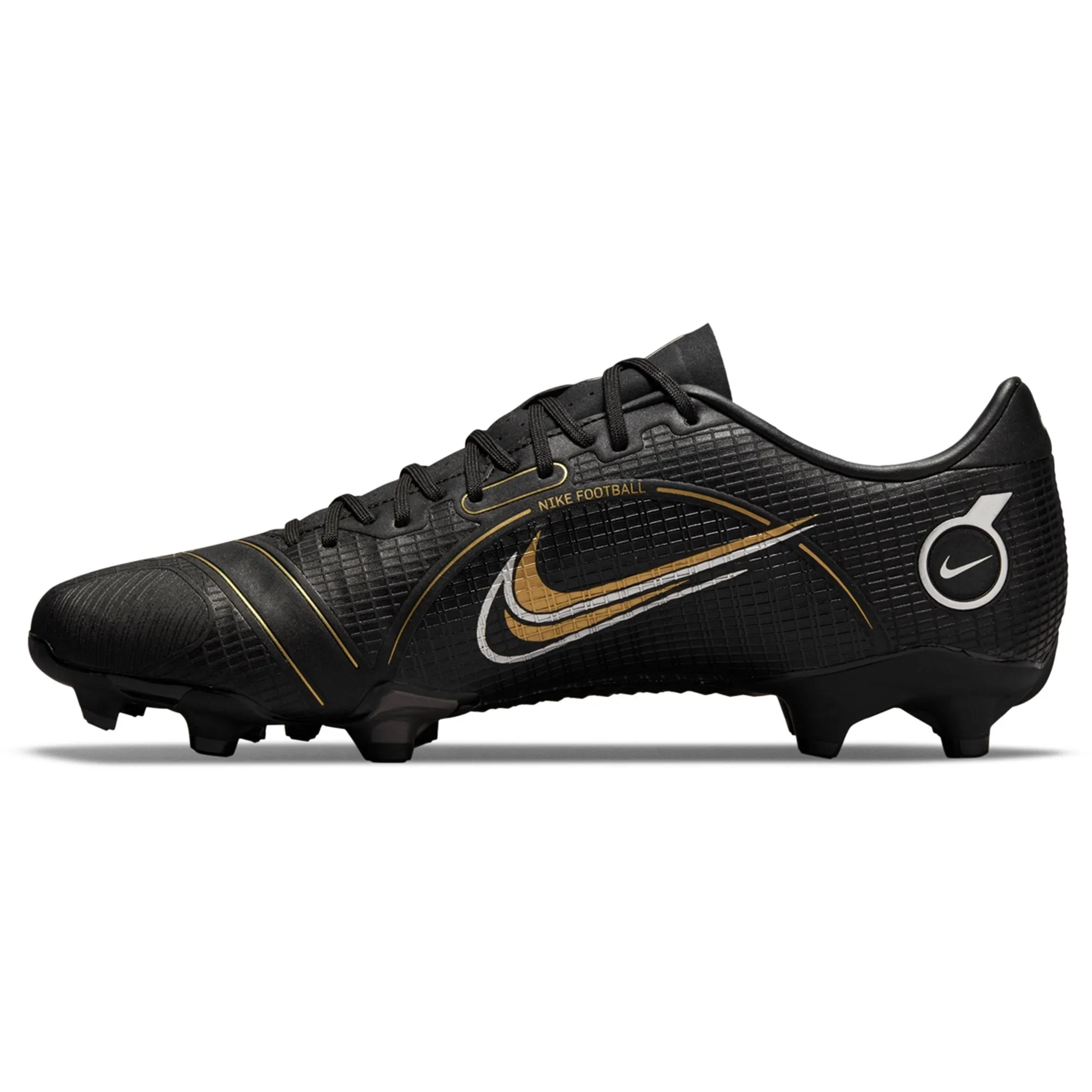 Nike Mercurial Vapor 14 Academy FG/MG Soccer Cleats - Black/MetallicGrey/MetallicGold