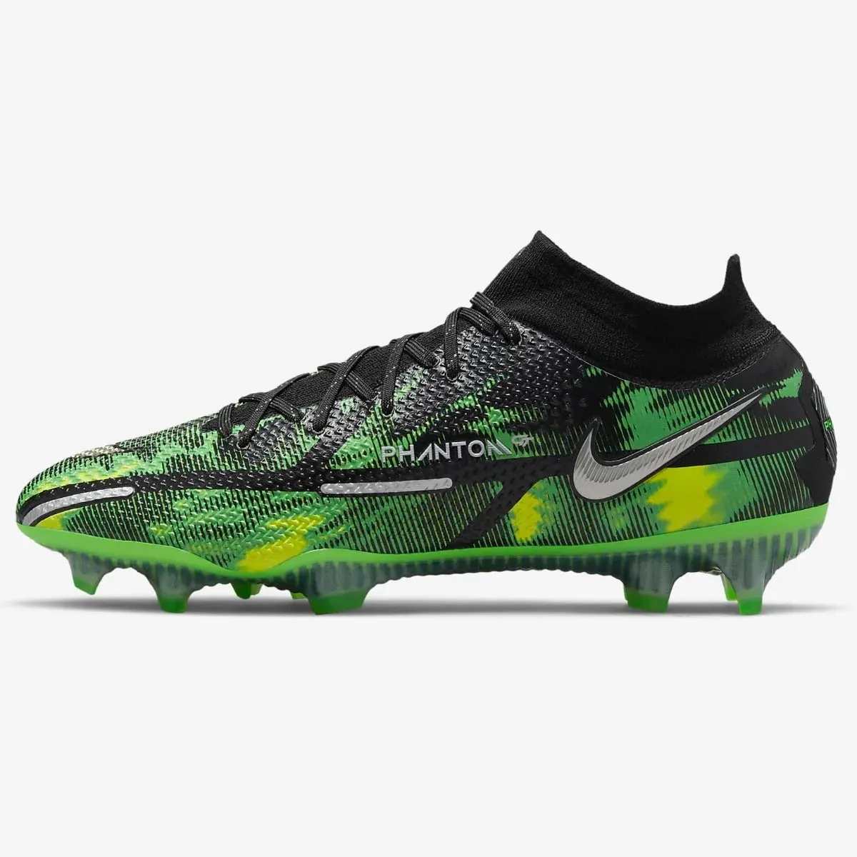 Nike Phantom GT2 Elite DF SW FG - Black-Green Strike