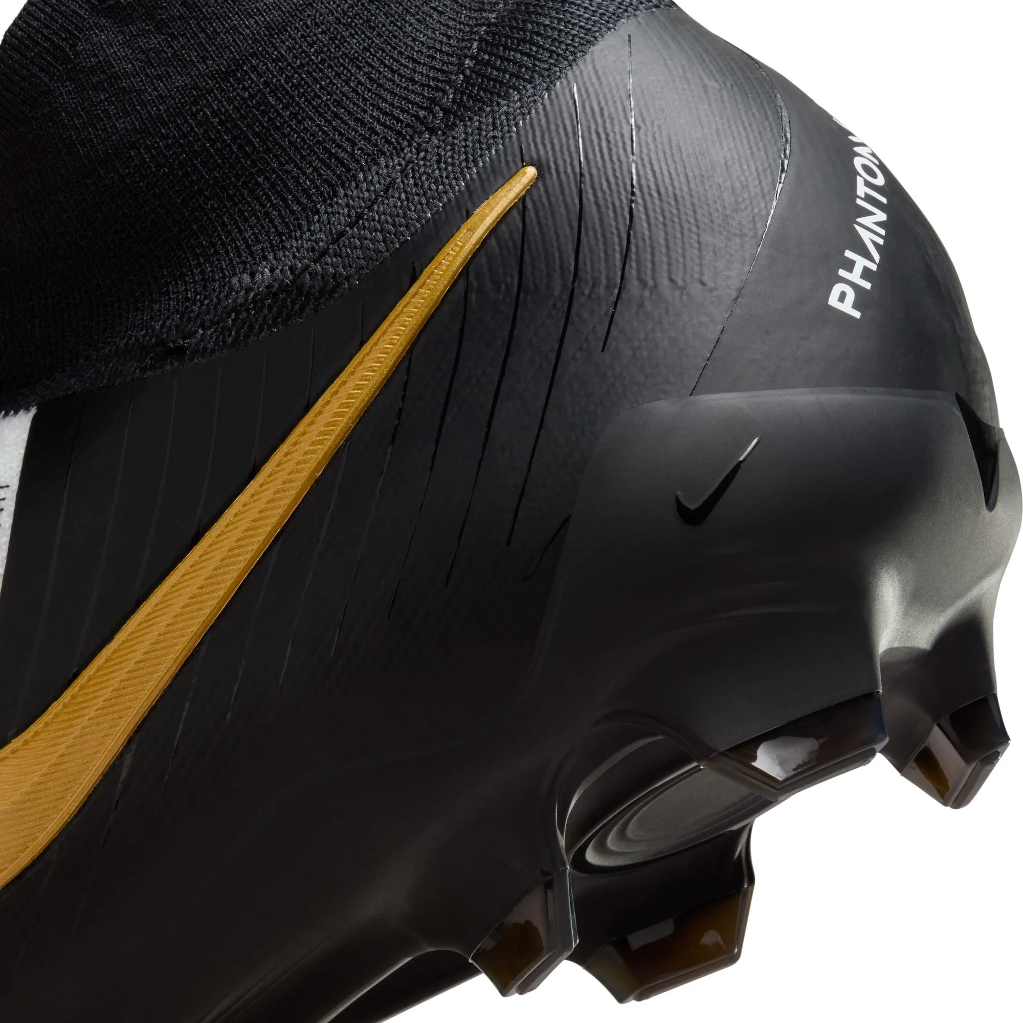 Nike Phantom Luna II Pro FG Firm Ground Soccer Cleat - White/Black/Metallic Gold Coin