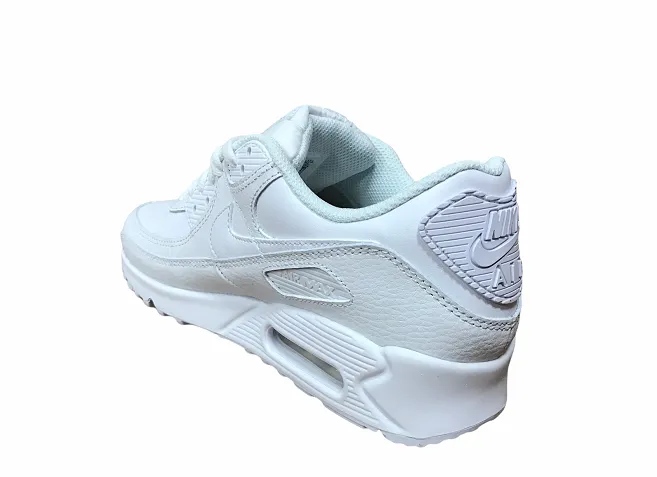 Nike scarpa sneakers da uomo Air Max 90 in pelle CZ5594 100 bianco